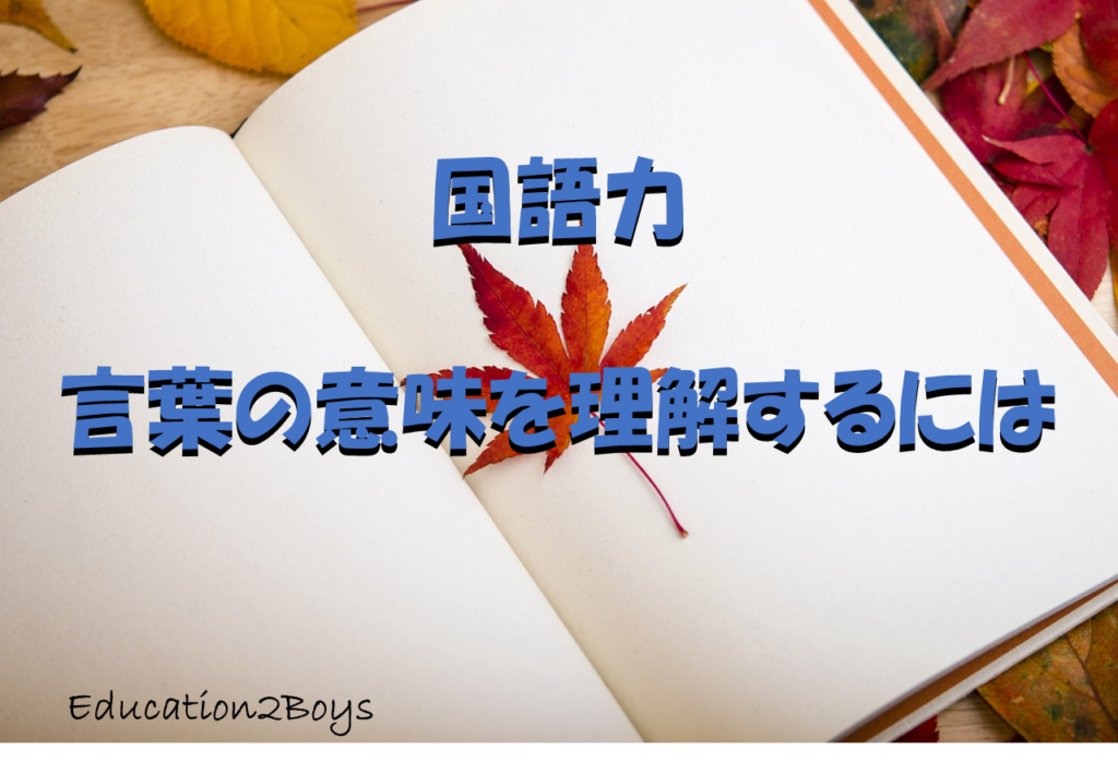 国語力 -言葉の意味を理解するには-